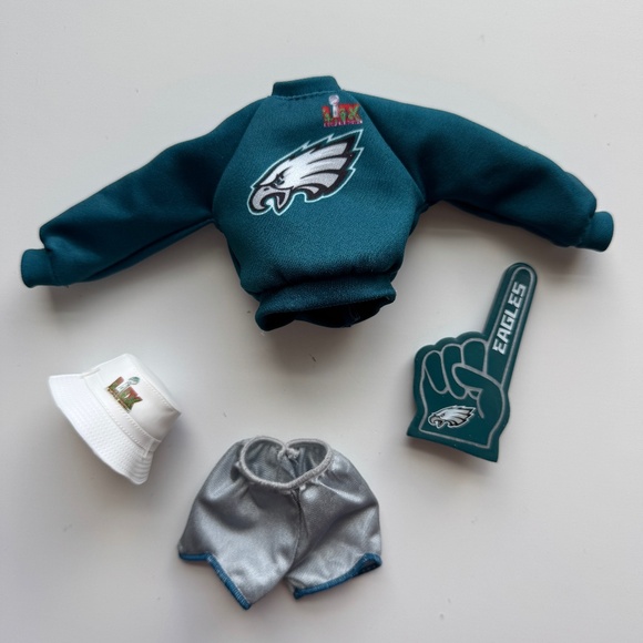 Barbie Other - Barbie Super Bowl Eagles Champions 2025 Fashion Clothes only no doll Football